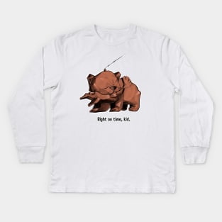 Mr. Grizz Greeting Kids Long Sleeve T-Shirt